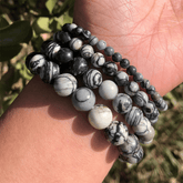 Bracelet Pierre Jaspe Araignée | Lithothérapie Stéphanie